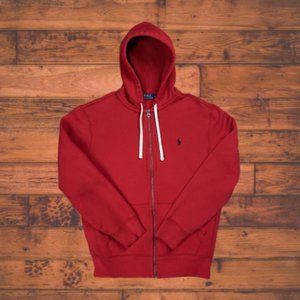 Red Men's Ralph Lauren Polo Fleece Full-Zip Hoodie